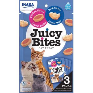 6x Inaba Kattensnack Juicy Bites Tonijn - Kip 34 gr