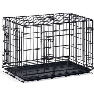 Beeztees Hondenbench Zwart 2 Deurs M 81 cm