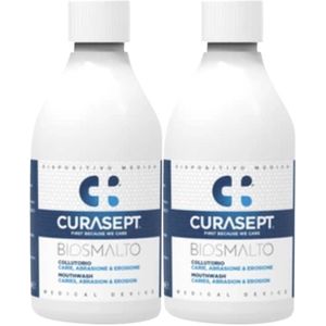 2x Curasept Mondpsoelmiddel Biosmalto Cariës Erosie & Slijtage 300 ml