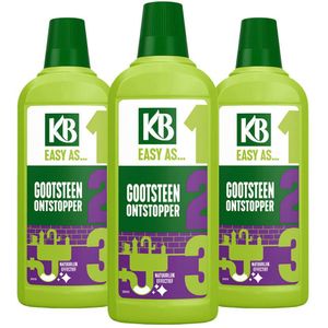 3x KB Easy Gootsteen Ontstopper Concentraat 750 ml