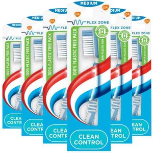 Aquafresh - Clean Control Medium - Tandenborstel - 6x