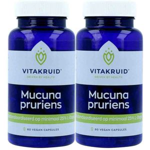 2x Vitakruid Mucuna Pruriens 400 mg 60 vegacapsules