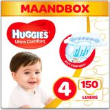 4x Huggies Ultra Comfort Luiers Maat 4 (7 - 18 kg) 150 stuks