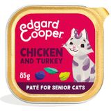 Edgard & Cooper Kattenvoer Senior Pate Kip - Kalkoen 85 gr