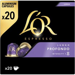 5x L'OR Espresso Koffiecups Lungo Profondo RA 20 stuks