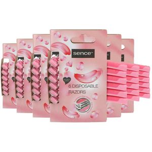 Sence - Wegwerpmesjes - 6 Stuks - Drie Bladen - Voor Vrouwen
