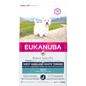 3x Eukanuba Dog Adult West Highland White Terrier Kip 2,5 kg