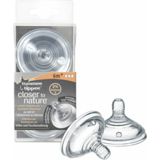 2x Tommee Tippee Closer to Nature Flesspeen 6+ mnd 2 stuks