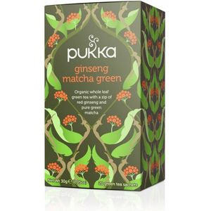 4x Pukka Thee Ginseng Matcha Green 20 stuks