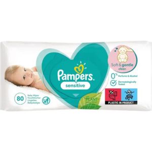 3x Pampers Sensitive Parfumvrij Babydoekjes 80 doekjes