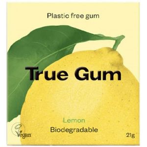 True Gum Plastic Vrije Kauwgom Lemon 21 gr