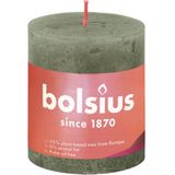 Bolsius Stompkaars Fresh Olive Ø68 mm - Hoogte 8 cm - Olijfgroen - 35 branduren