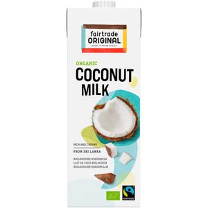 6x Fairtrade Original Kokosmelk Biologisch 1 liter