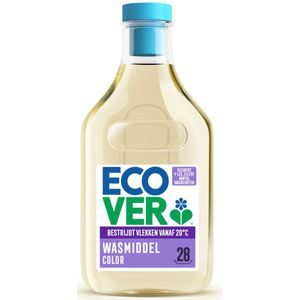 6x Ecover Geconcentreerd Vloeibaar Wasmiddel Color Appelbloesem & Freesia 28 Wasbeurten 1 liter