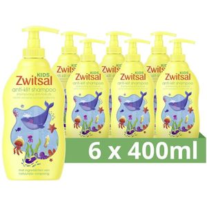 6x Zwitsal Shampoo Anti-Klit Kids 400 ml