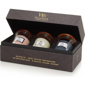 WoodWick Geurkaars Deluxe Geschenkset Mini Floral 3 x 85 gr