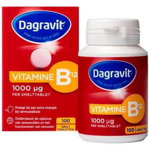 2x Dagravit Vitamine B12 1000mcg 100 smelttabletten