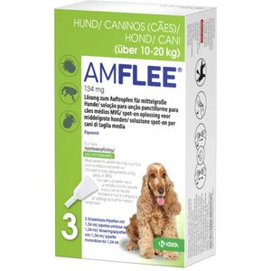 Amflee Spot On Anti Vlooien en Teken Druppels Hond 10-20 kg 3 pipetten