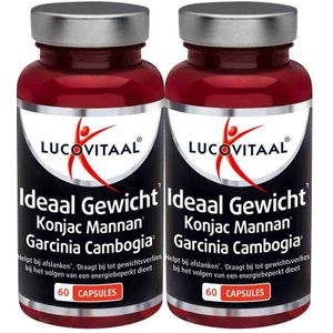 2x Lucovitaal Ideaal Gewicht Konjacwortel Garcinia Cambogia 60 capsules