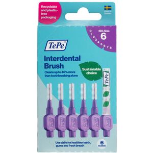 6x TePe Interdentale Ragers Original 1,1 mm Paars 6 stuks