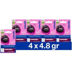 4x Labello Lippenbalsem Blister Blackberry Shine