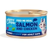 Edgard & Cooper Kattenvoer Chunks Zalm - Kip 85 gr