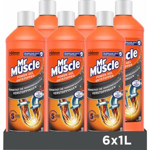 6x Mr. Muscle Power Gel Ontstopper 1000 ml