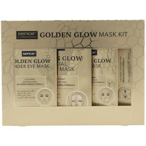 Sence Golden Mask Kit Geschenkset Lipmasker + Gezichtsmasker + 2x Oogmasker 1 set