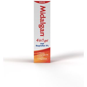 Midalgan 4 in 1 gel Met 5% ibuprofen 100 gr