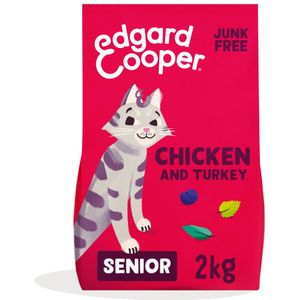 4x Edgard & Cooper Kattenvoer Senior Kip - Kalkoen 2 kg