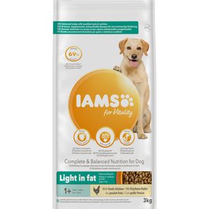 3x Iams Dog Adult Weight Control Kip 3 kg