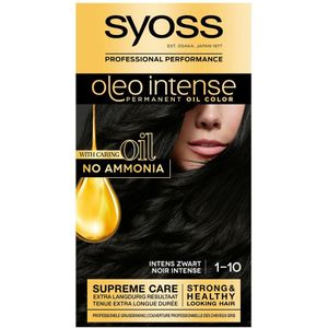1+1 gratis: Syoss Oleo Intense Haarverf 1-10 Intens Zwart