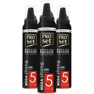 3x Proset Haarmousse Mega Sterk 250 ml