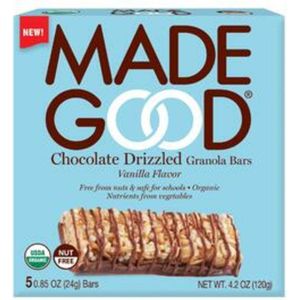 6x MadeGood Chocolate Drizzled Granola Bars Vanilla Flavor