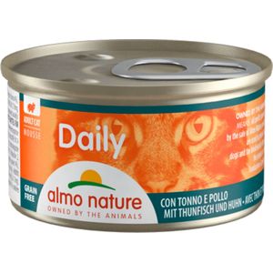 24x Almo Nature Daily Mousse Kattenvoer Tonijn - Kip 85 gr