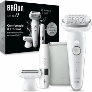 3x Braun Epilator Silk-épil 9 9-041 Wit/Zilver