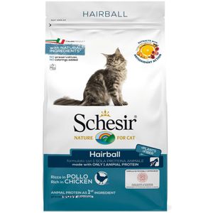 6x Schesir Kattenvoer Dry Hairball Kip 1,5 kg