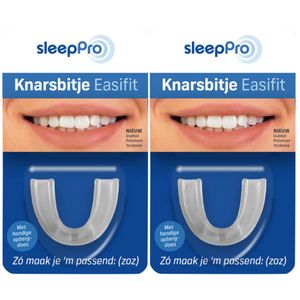 2x Sleeppro Knarsbitje Self-Fit