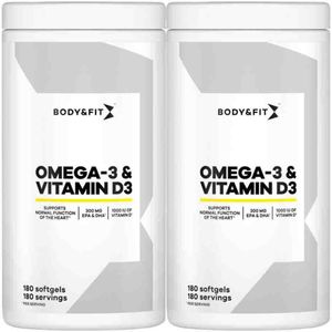 2x Body & Fit Omega-3 + Vitamine D3 180 capsules