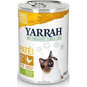 12x Yarrah Bio Kattenvoer Paté Kip 400 gr
