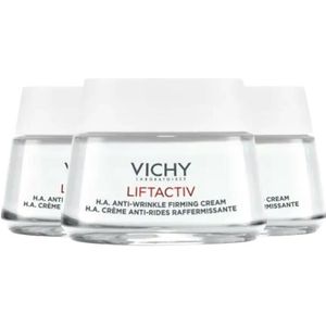 3x Vichy Liftactiv H.A. Verstevigende Crème Droge Huid 50 ml