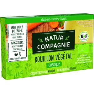 12x Natur Compagnie Groentebouillon met Zout Bio 8 stuks