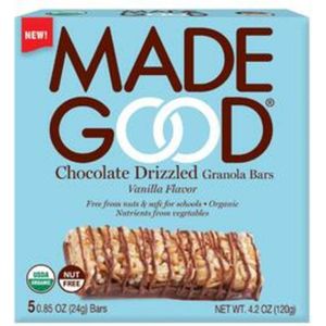 MadeGood Chocolate Drizzled Granola Bars Vanilla Flavor 5 stuks