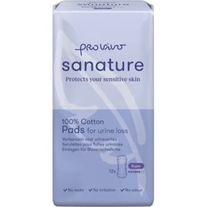 Sanature Pro Vivo 100% Katoen Verbanden voor Urineverlies Mini Plus 14 stuks