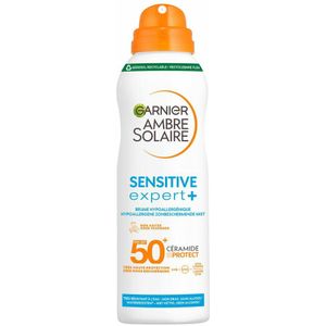 3x Garnier Ambre Solaire Sensitive Expert+ Dry Mist Spray SPF 50+ 150 ml