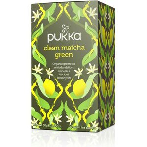 4x Pukka Thee Clean Matcha Green 20 stuks