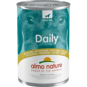 24x Almo Nature Daily Hondenvoer Kalkoen 400 gr