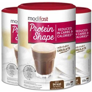 3x Modifast Protein Shape Milkshake Chocolade 540 gr