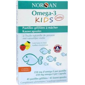 2x Norsan Omega 3 Kids Jelly Kauwcapsules 45 capsules