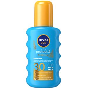 3x Nivea Sun Protect & Bronze Zonnebrand Spray SPF 30 200 ml